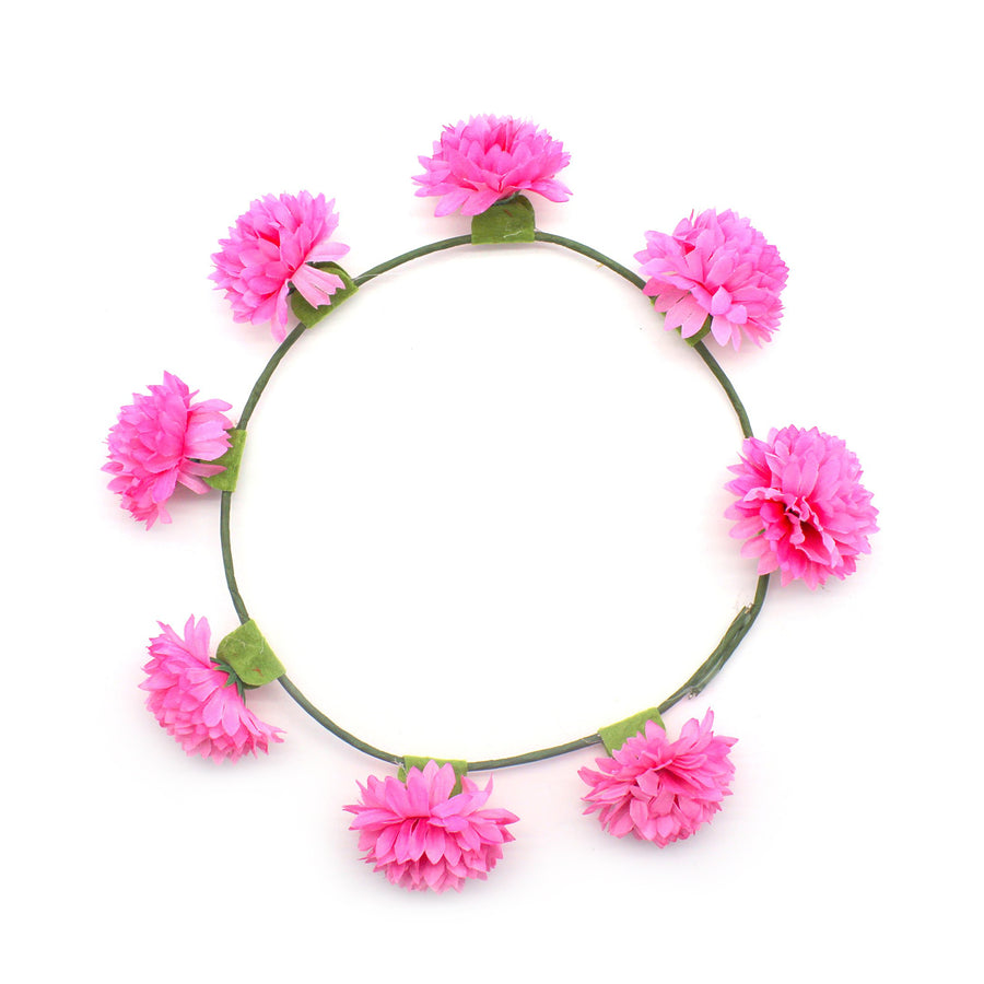 Pink Dhalia Flower Crown