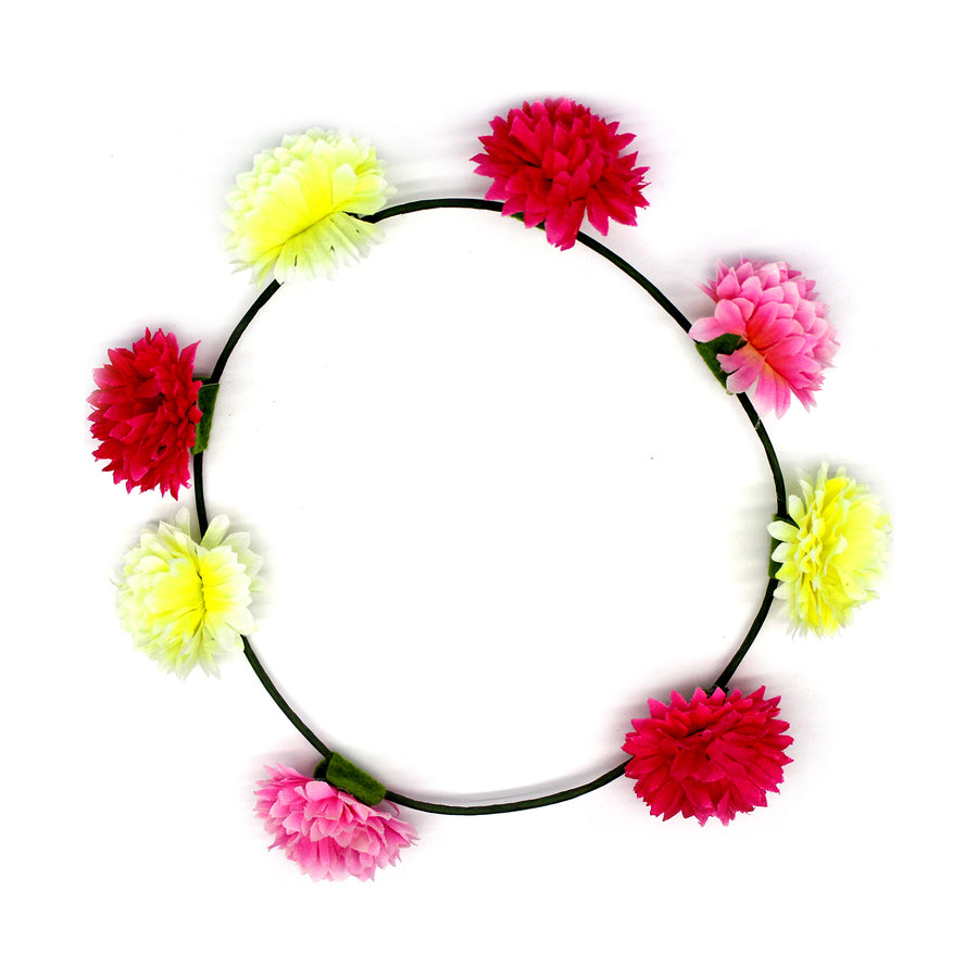 Multicolour Dhalia Flower Crown