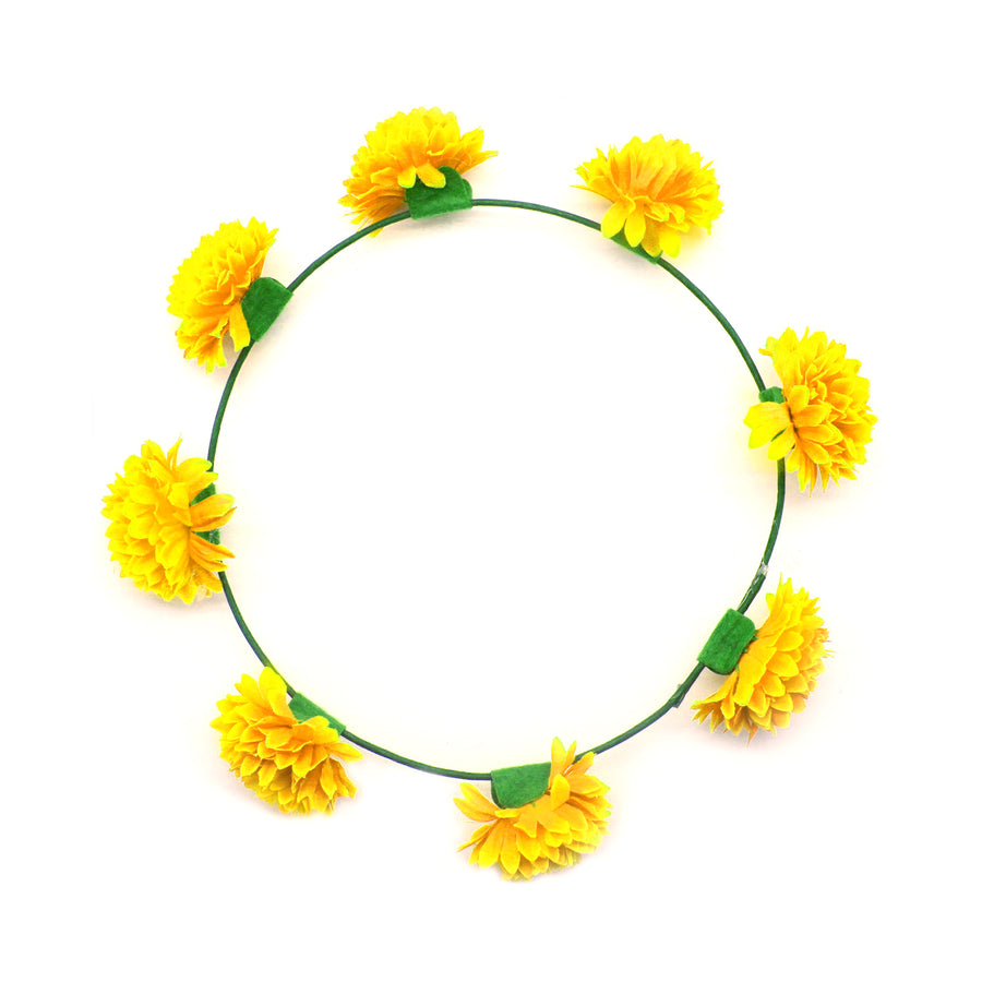 Yellow Dhalia Flower Crown