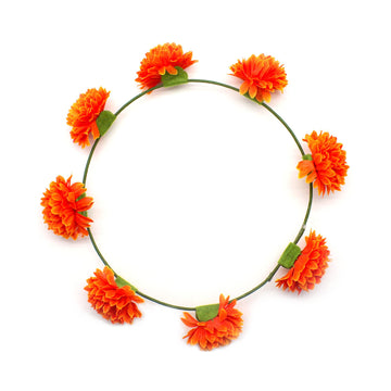 Orange Dhalia Flower Crown