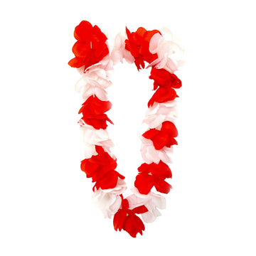 Hawaiian Lei (White & Red)