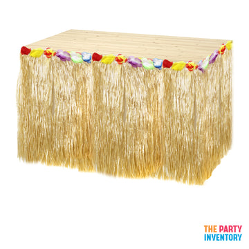 Hawaiian Grass Table Skirt (Natural)