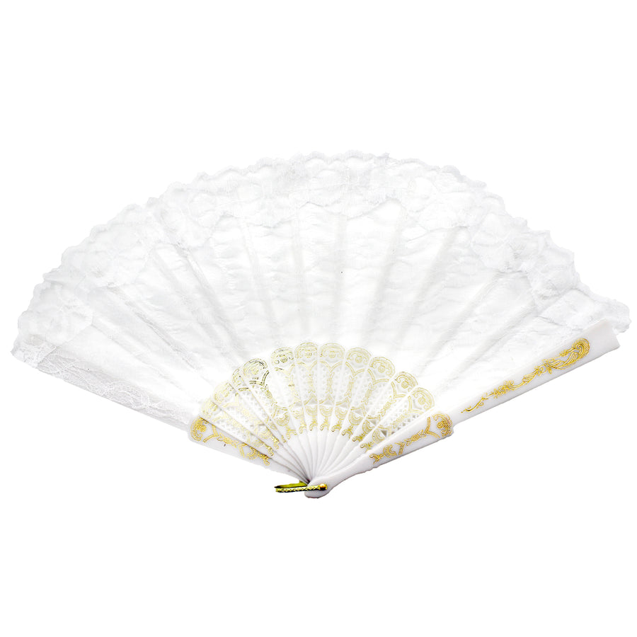 Lace Fan (White)