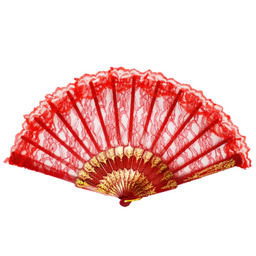 Lace Fan (Red)