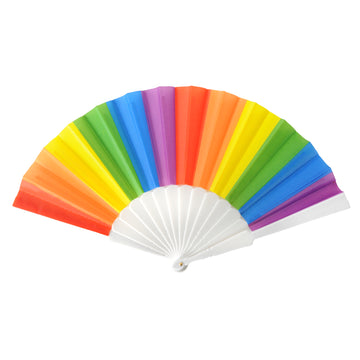 Rainbow Hand Held Fan (Vertical Stripe)
