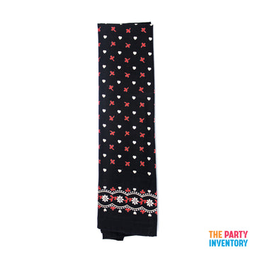 Black Hearts and Crosses Patterned Bandana