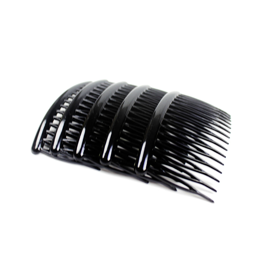 Black Tooth Hair Comb Clips (5pk)