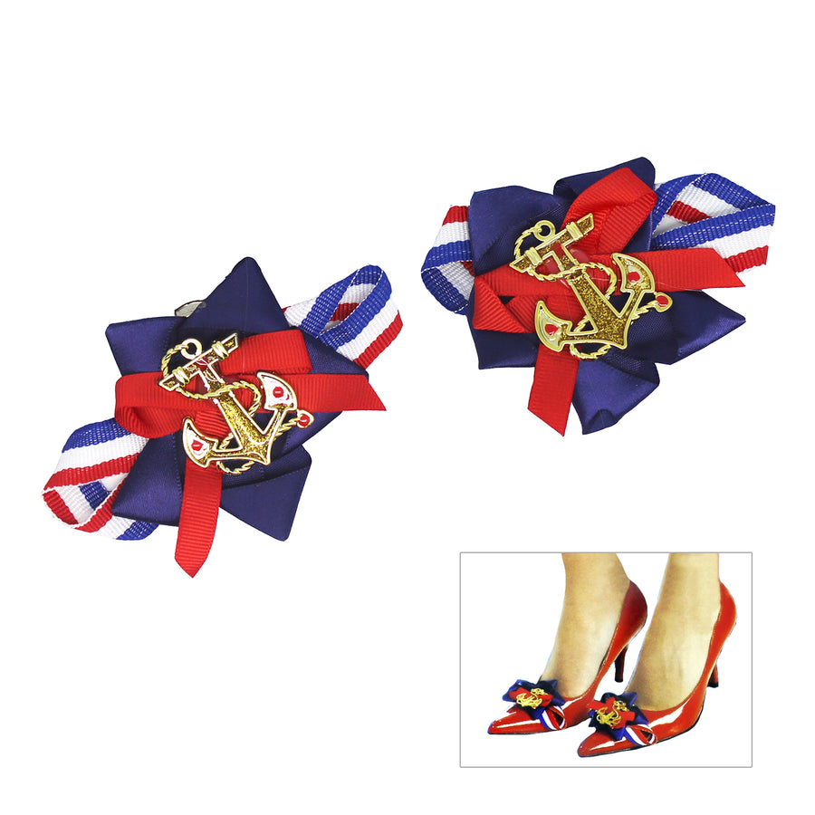 Navy Shoe Clips