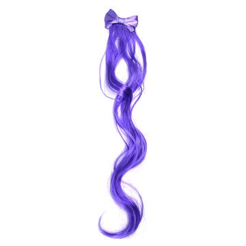 Curly Hair Extension with Bow (Purple)