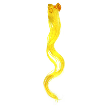 Curly Hair Extension with Bow (Yellow)