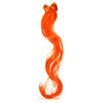 Curly Hair Extension with Bow (Orange)