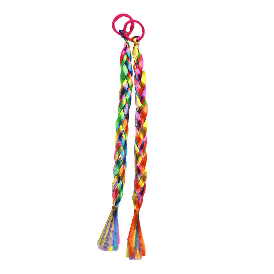 Long Braided Hair Extension (Rainbow)