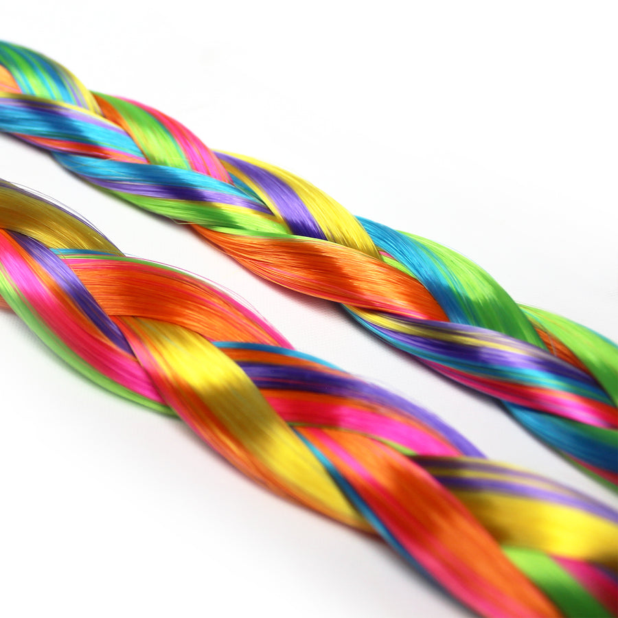 Long Braided Hair Extension (Rainbow)