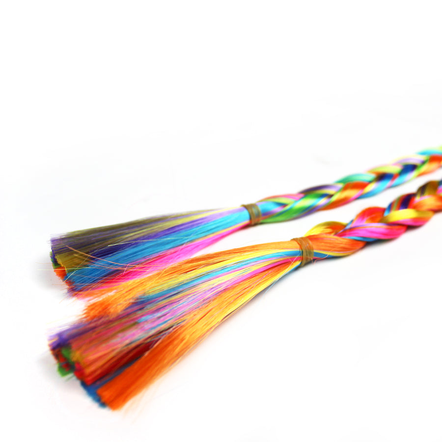 Long Braided Hair Extension (Rainbow)