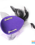 Purple Fascinator Hair Clip with Netting