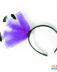 Purple Fascinator Headband with Feathers