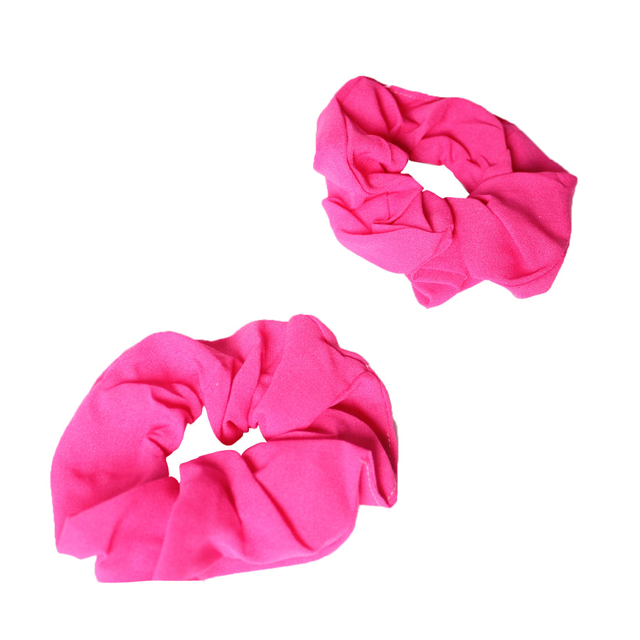Fluro Pink Hair Scrunchie (2pk)