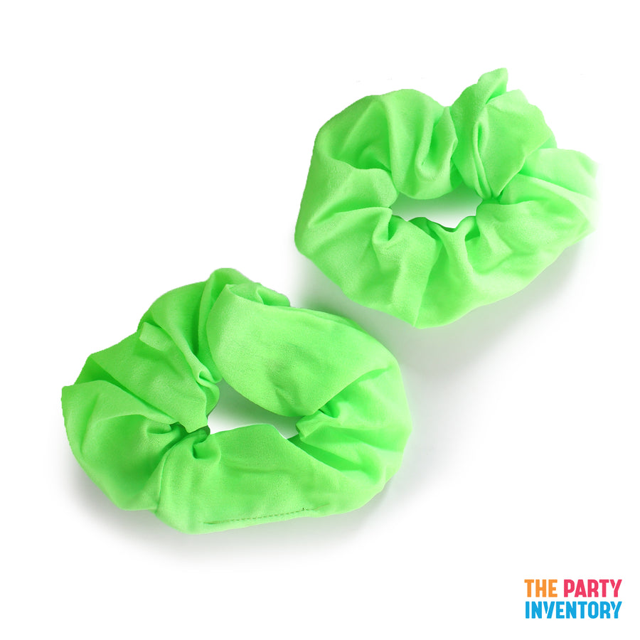 Fluro Green Hair Scrunchie (2pk)