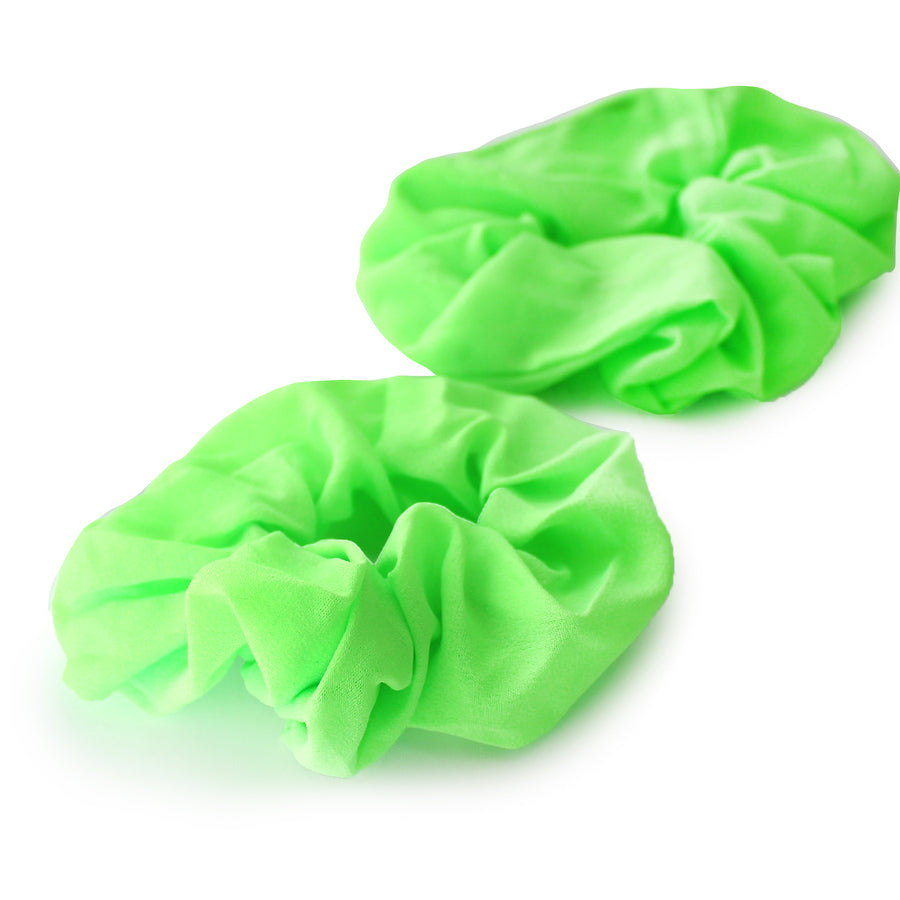 Fluro Green Hair Scrunchie (2pk)