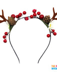 Christmas Reindeer & Pinecone Headband