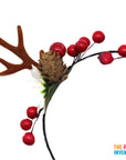 Christmas Reindeer & Pinecone Headband