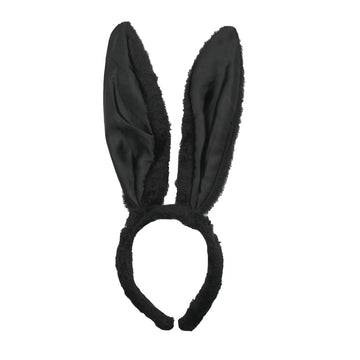 Long Bunny Ears Headband (Black)