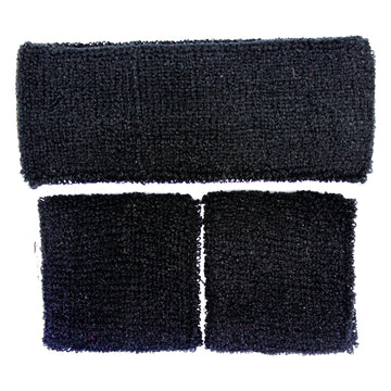 Sweatband & Wristband Set (Black)