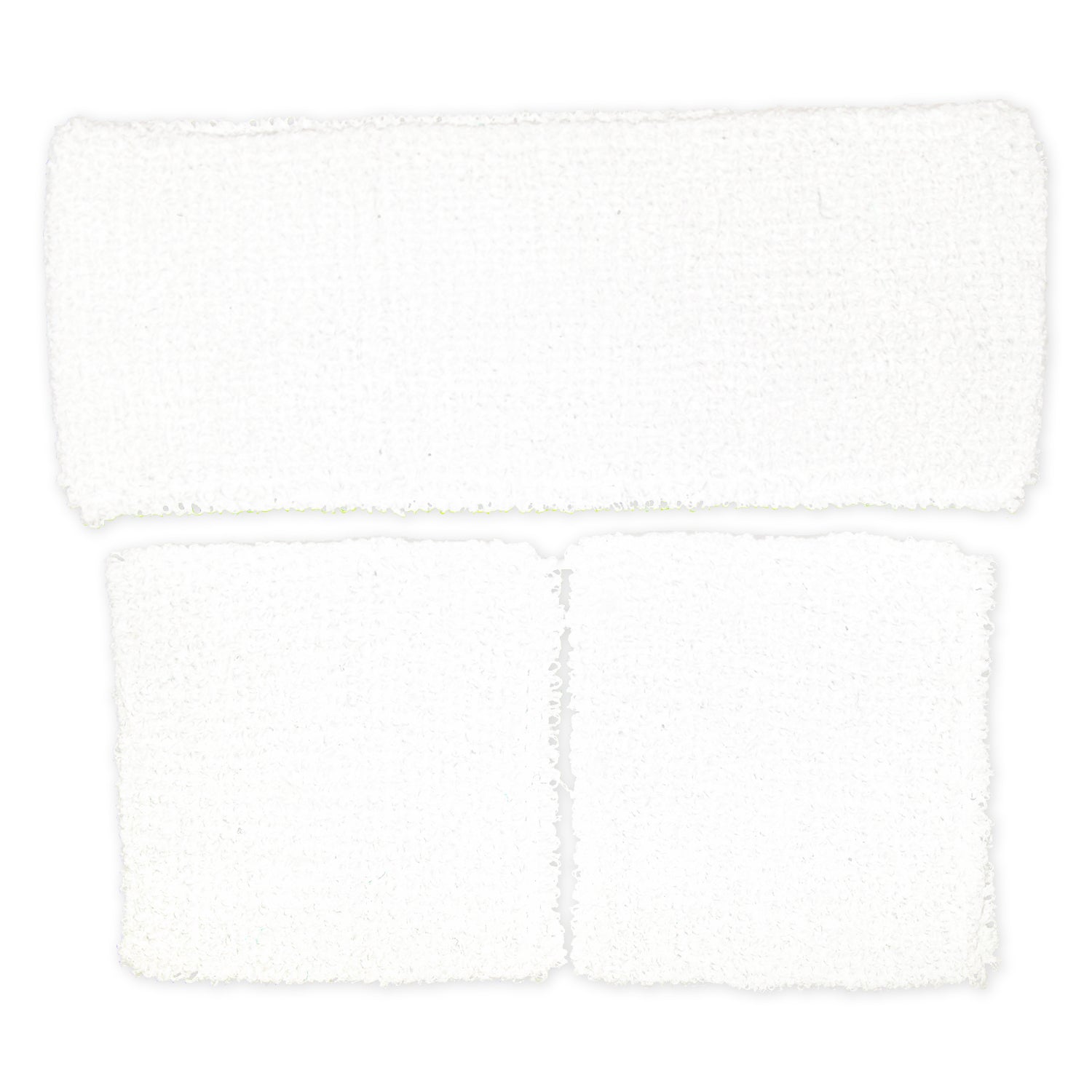 Sweatband &amp; Wristband Set (White)