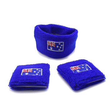 Australia Flag Headband & Wristband Set