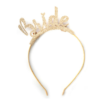 Bride Glitter Headband (Gold)