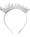 Bridesmaid Glitter Headband (Silver)