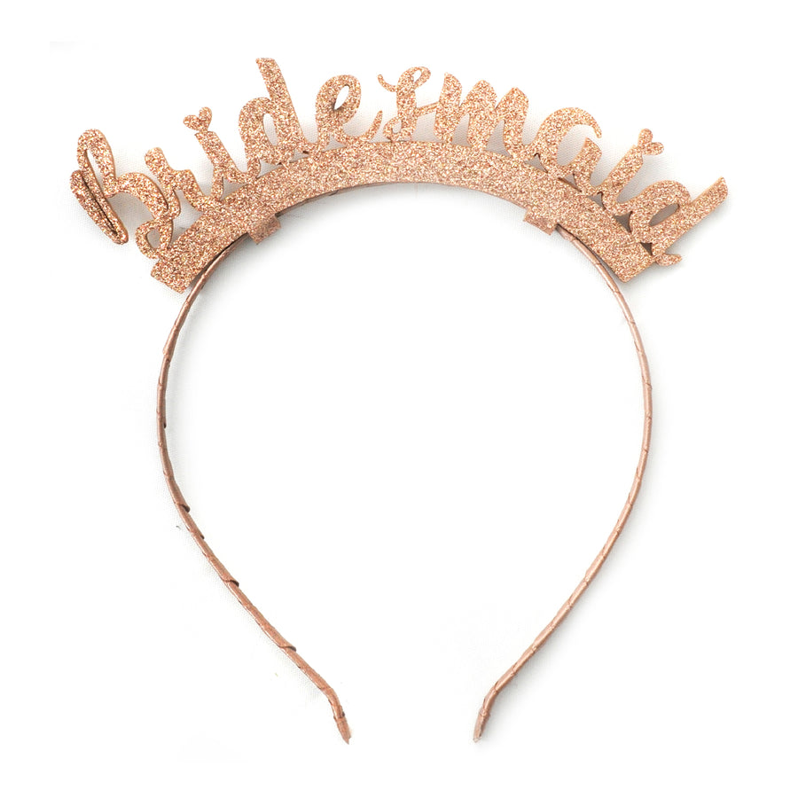 Bridesmaid Glitter Headband (Rose Gold)