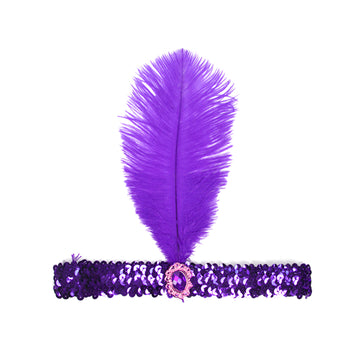Purple Sequin Flapper Headpiece