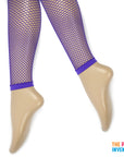 Purple Fishnet Leggings