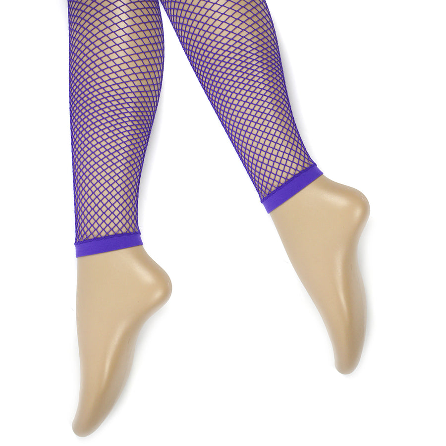 Purple Fishnet Leggings