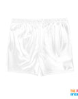 White Metallic Shorts