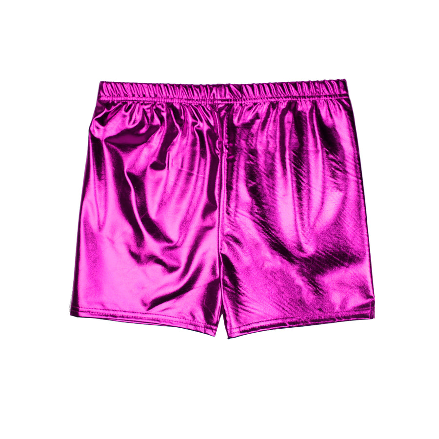 Hot Pink Metallic Shorts