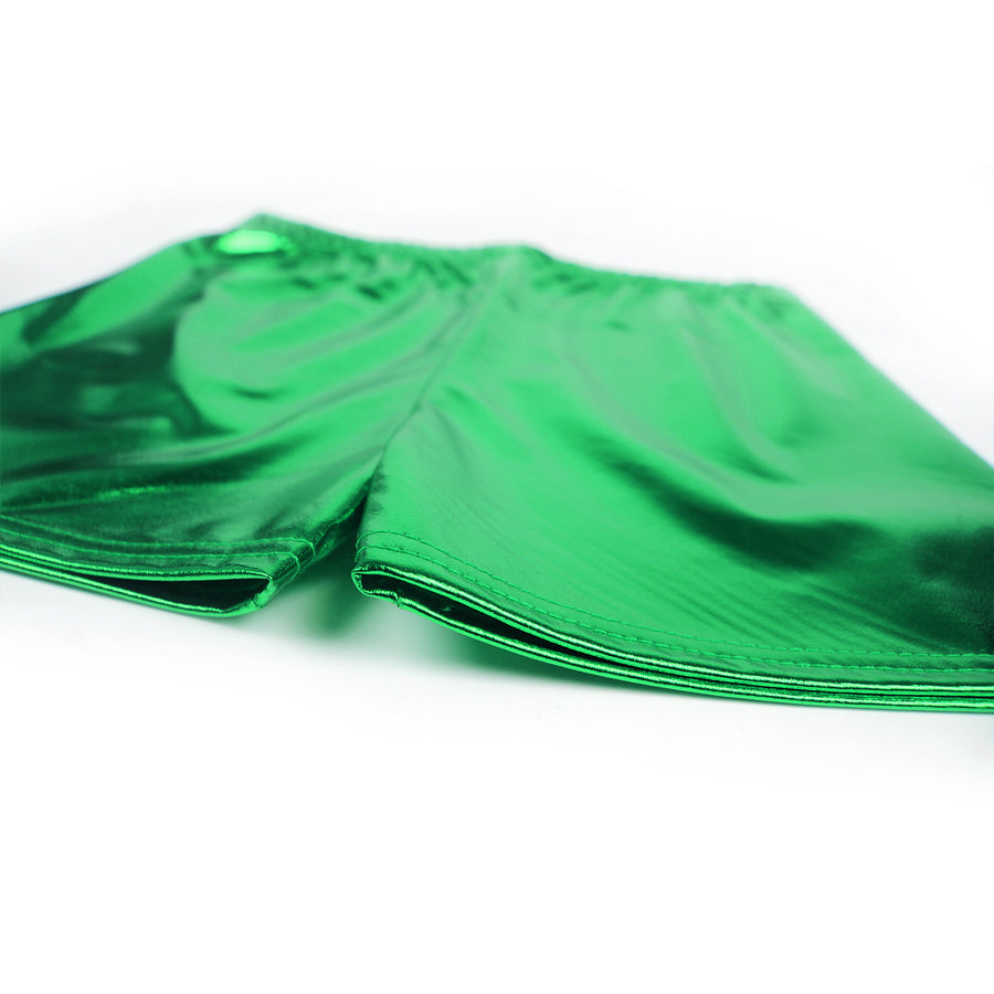 Green Metallic Shorts