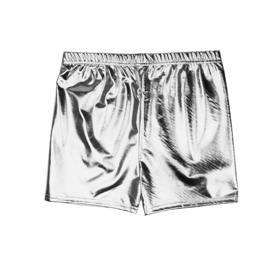 Silver Metallic Shorts