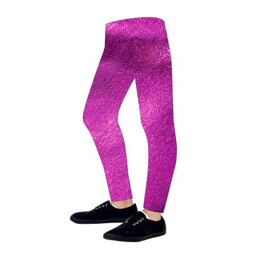 Children's Metallic Leggings (Hot Pink)