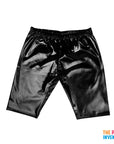 Black Metallic Long Shorts