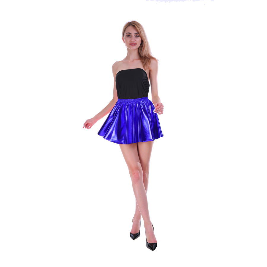 Blue Metallic Skirt Kids Adults