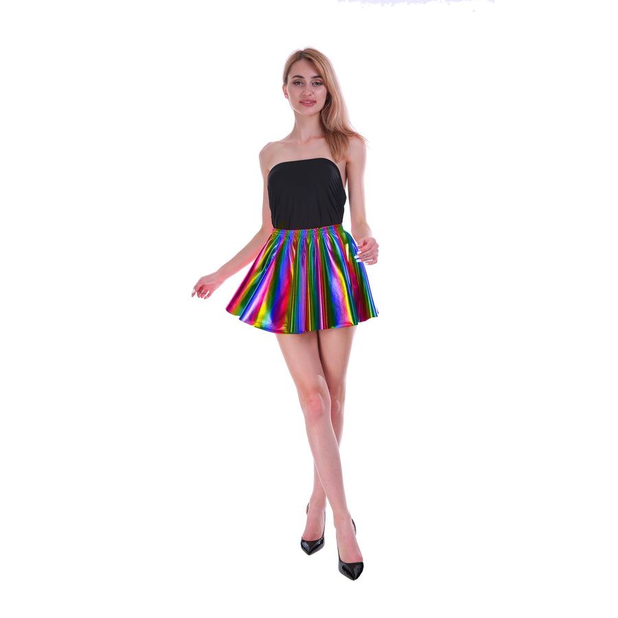 Metallic rainbow skirt sale