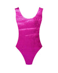 Pink Metallic 80s Leotard