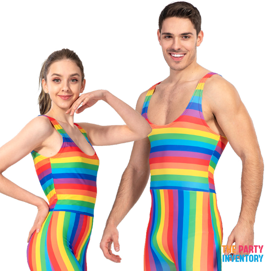 Adult Rainbow Unitard Jumpsuit