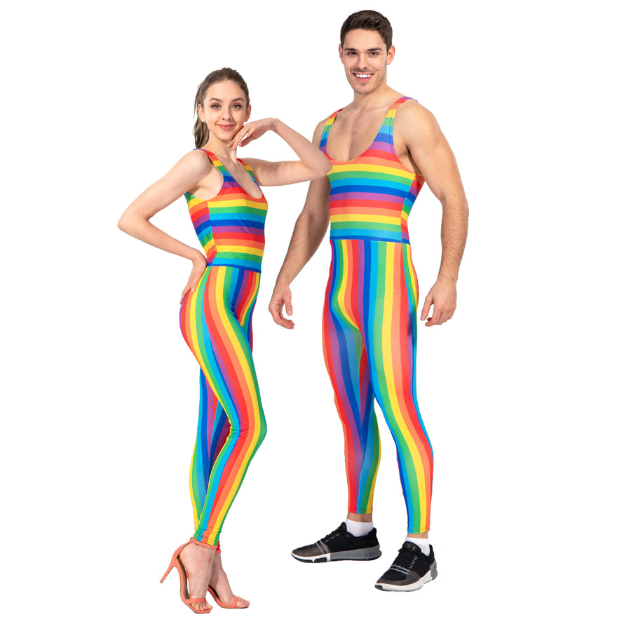Adult Rainbow Unitard Jumpsuit