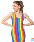 Adult Rainbow Stripe Tank Dress