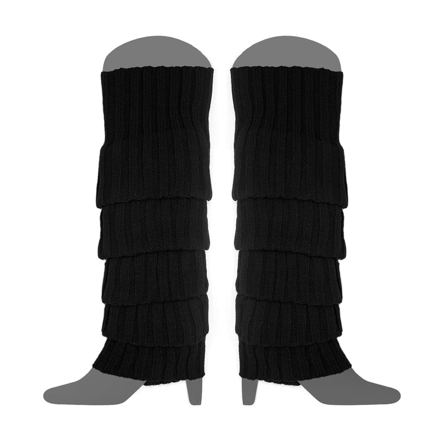Black Chunky Knit Leg Warmer