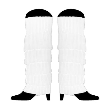 White /Cream Chunky Knit Leg Warmer