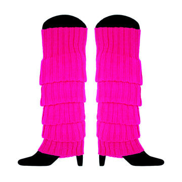 Hot Pink Chunky Knit Leg Warmer